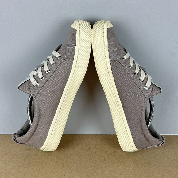 Cariuma OCA Canvas Sneakers Womens 8.5 Mens 7 Gray Lace Up Low Top Casual - Picture 6 of 10
